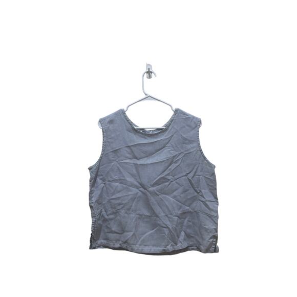 Bryn Walker Sz m Linen Tank top Blouse Light Blue Women's Top - Tint Tag Hole - Picture 2 of 8